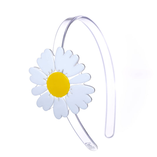 Big White Daisy Headband