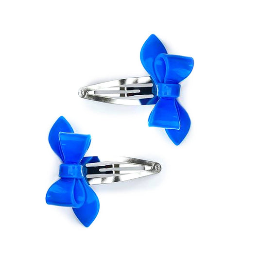 Rosane Bow Royal Blue Snap Clips