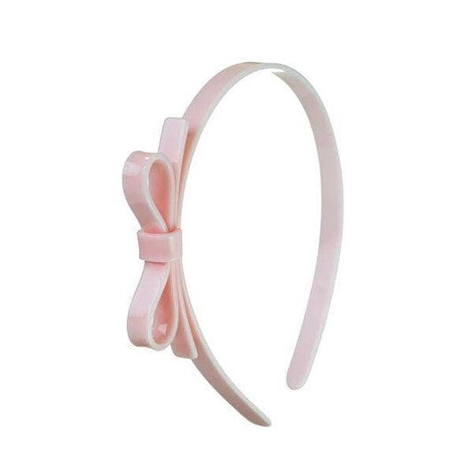 Thin Bow Pale Pink Headband Unit