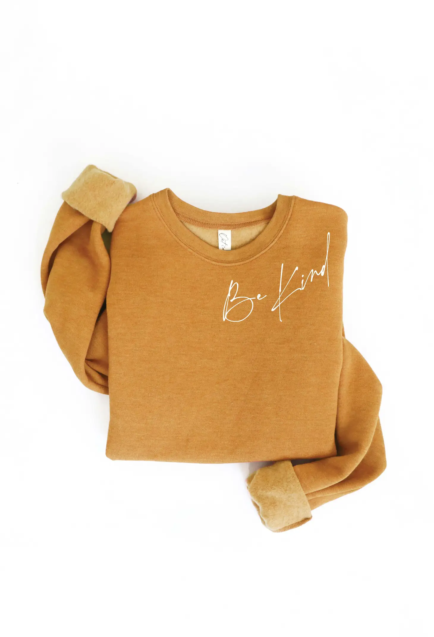 BE KIND - Graphic Sweatshirt - Heather Mustard