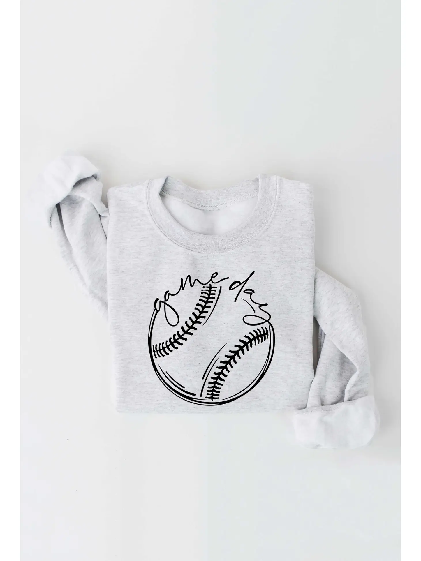 BASEBALL/SOFTBALL GAME DAY - Graphic Sweatshirt - White Heather